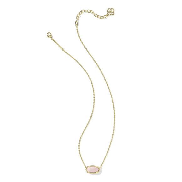 Kendra Scott Elisa Gold Pendant Necklace - OS Rose Quartz - Picture 5 of 5